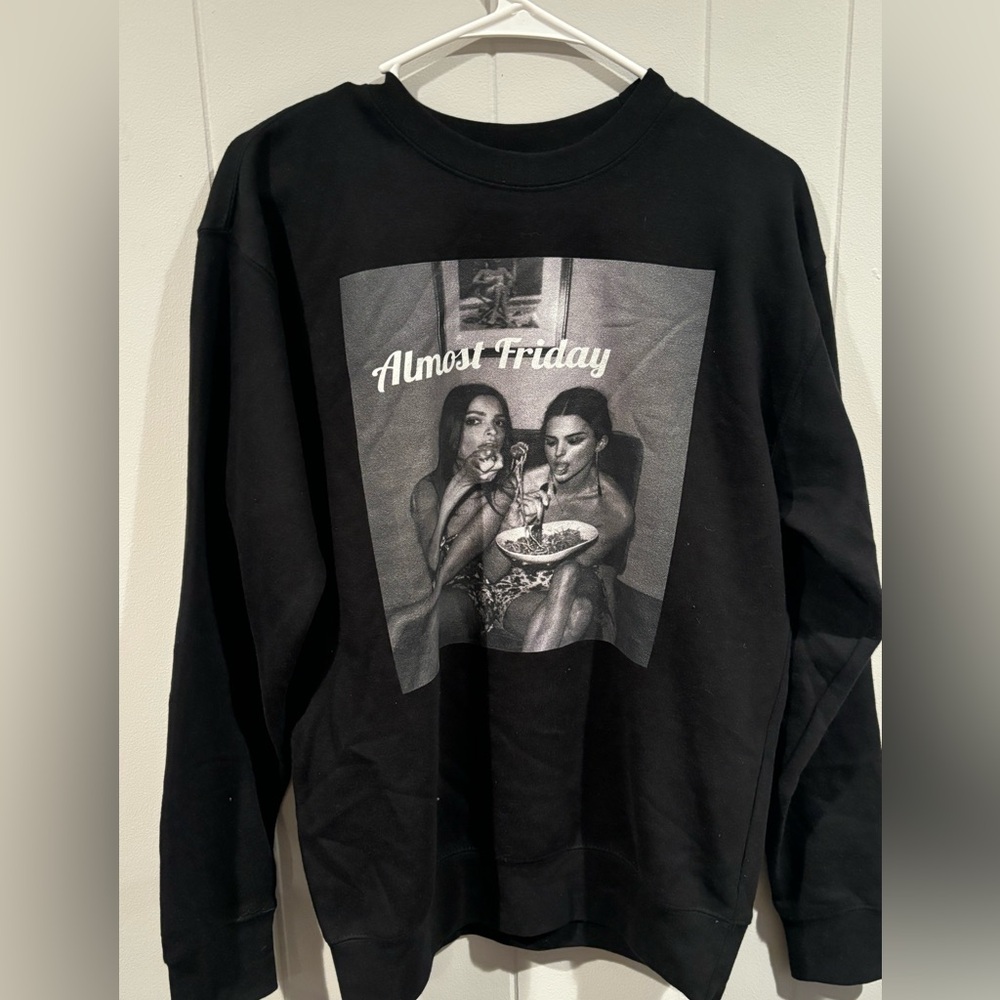 Black Almost Friday Crewneck